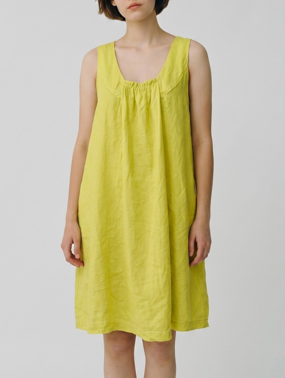 Sita Murt Linen Sleeveless Relaxed Fit Dress Pockets